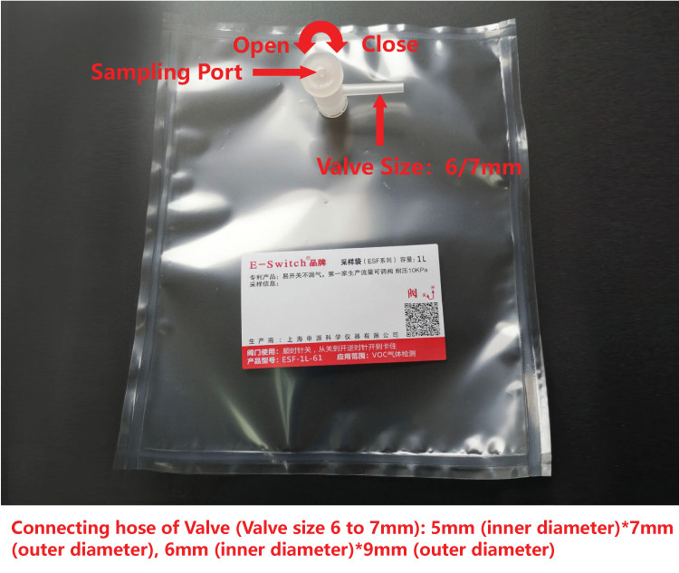 tedlar gas sample bag