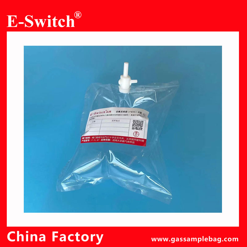 Teflon FEP gas sample bags with one PTFE valve size 6mm